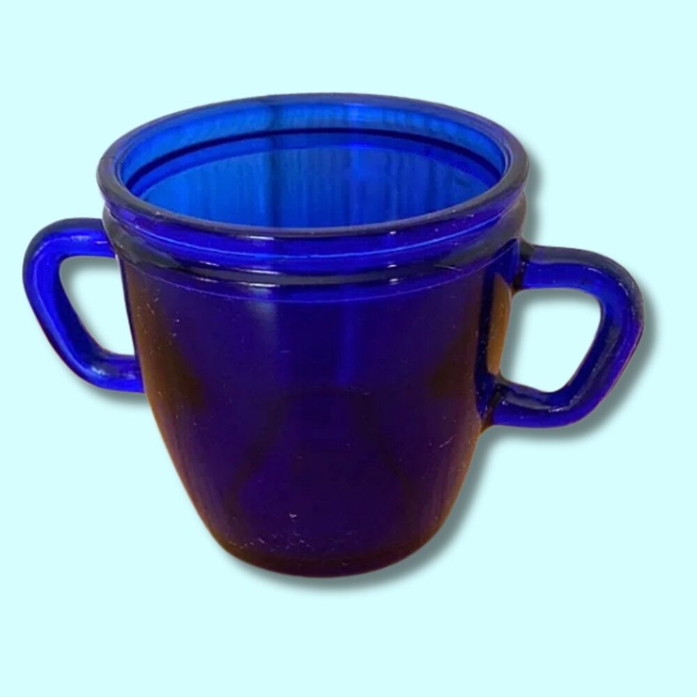 Cobolt Blue Mini Decorative Bowl with Double Handles